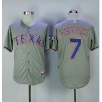 Texas Rangers #7 Ivan Rodriguez Grey Cool Base Stitched MLB Jersey