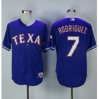 Texas Rangers #7 Ivan Rodriguez Blue Cool Base Stitched MLB Jersey