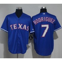 Texas Rangers #7 Ivan Rodriguez Blue New Cool Base Stitched MLB Jersey