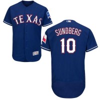 Texas Rangers #10 Jim Sundberg Blue Flexbase Authentic Collection Stitched MLB Jersey