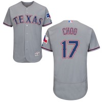 Texas Rangers #17 Shin-Soo Choo Grey Flexbase Authentic Collection Stitched MLB Jersey