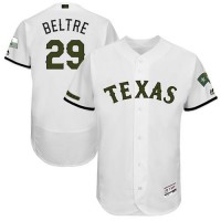 Texas Rangers #29 Adrian Beltre White Flexbase Authentic Collection Memorial Day Stitched MLB Jersey