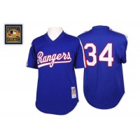 Mitchell And Ness 1989 Texas Rangers #34 Nolan Ryan Blue Throwback Stitched MLB Jersey