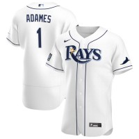 Tampa Bay Tampa Bay Rays #1 Willy Adames Men's Nike White Home 2020 World Series Bound Authentic Player MLB Jersey