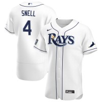 Tampa Bay Tampa Bay Rays #4 Blake Snell Men's Nike White Home 2020 World Series Bound Authentic Player MLB Jersey