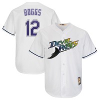 Tampa Bay Tampa Bay Rays #12 Wade Boggs Majestic Turn Back The Clock Home Cool Base Cooperstown Player Jersey White