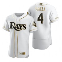 Tampa Bay Tampa Bay Rays #4 Blake Snell White Nike Men's Authentic Golden Edition MLB Jersey