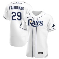 Tampa Bay Tampa Bay Rays #29 Pete Fairbanks Men's Nike White Home 2020 World Series Bound Authentic Player MLB Jersey