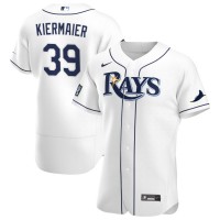 Tampa Bay Tampa Bay Rays #39 Kevin Kiermaier Men's Nike White Home 2020 World Series Bound Authentic Player MLB Jersey
