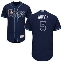 Tampa Bay Rays #5 Matt Duffy Dark Blue Flexbase Authentic Collection Stitched MLB Jersey