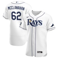Tampa Bay Tampa Bay Rays #62 Shane McClanahan Men's Nike White Home 2020 World Series Bound Authentic Player MLB Jersey