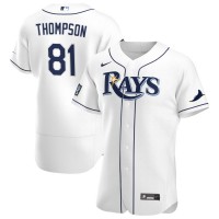 Tampa Bay Tampa Bay Rays #81 Ryan Thompson Men's Nike White Home 2020 World Series Bound Authentic Player MLB Jersey