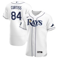 Tampa Bay Tampa Bay Rays #84 John Curtiss Men's Nike White Home 2020 World Series Bound Authentic Player MLB Jersey