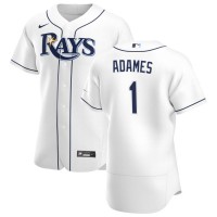 Tampa Bay Tampa Bay Rays #1 Willy Adames Men's Nike White Home 2020 Authentic Player MLB Jersey