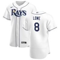 Tampa Bay Tampa Bay Rays #8 Brandon Lowe Men's Nike White Home 2020 Authentic Player MLB Jersey