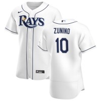 Tampa Bay Tampa Bay Rays #10 Mike Zunino Men's Nike White Home 2020 Authentic Player MLB Jersey
