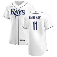 Tampa Bay Tampa Bay Rays #11 Hunter Renfroe Men's Nike White Home 2020 Authentic Player MLB Jersey