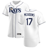 Tampa Bay Tampa Bay Rays #17 Austin Meadows Men's Nike White Home 2020 Authentic Player MLB Jersey