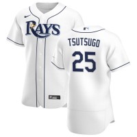 Tampa Bay Tampa Bay Rays #25 Yoshi Tsutsugo Men's Nike White Home 2020 Authentic Player MLB Jersey