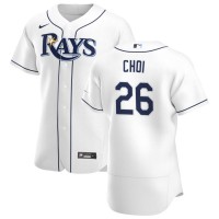 Tampa Bay Tampa Bay Rays #26 Ji-Man Choi Men's Nike White Home 2020 Authentic Player MLB Jersey