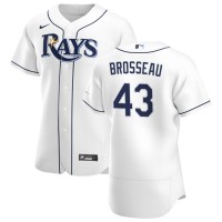Tampa Bay Tampa Bay Rays #43 Mike Brosseau Men's Nike White Home 2020 Authentic Player MLB Jersey