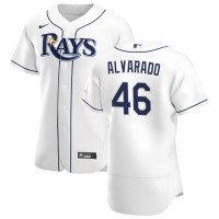 Tampa Bay Tampa Bay Rays #46 Jose Alvarado Men's Nike White Home 2020 Authentic Player MLB Jersey