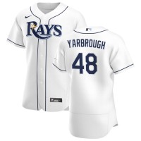 Tampa Bay Tampa Bay Rays #48 Ryan Yarbrough Men's Nike White Home 2020 Authentic Player MLB Jersey