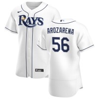 Tampa Bay Tampa Bay Rays #56 Randy Arozarena Men's Nike White Home 2020 Authentic Player MLB Jersey