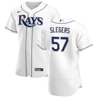 Tampa Bay Tampa Bay Rays #57 Aaron Slegers Men's Nike White Home 2020 Authentic Player MLB Jersey