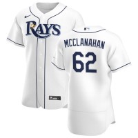 Tampa Bay Tampa Bay Rays #62 Shane McClanahan Men's Nike White Home 2020 Authentic Player MLB Jersey