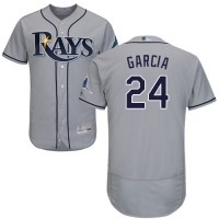 Tampa Bay Rays #24 Avisail Garcia Grey Flexbase Authentic Collection Stitched MLB Jersey