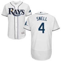 Tampa Bay Rays #4 Blake Snell White Flexbase Authentic Collection Stitched MLB Jersey
