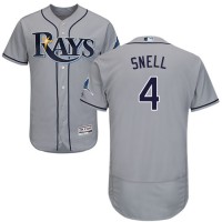 Tampa Bay Rays #4 Blake Snell Grey Flexbase Authentic Collection Stitched MLB Jersey