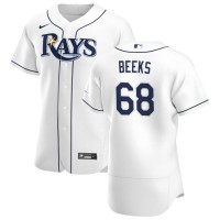 Tampa Bay Tampa Bay Rays #68 Jalen Beeks Men's Nike White Home 2020 Authentic Player MLB Jersey