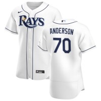 Tampa Bay Tampa Bay Rays #70 Nick Anderson Men's Nike White Home 2020 Authentic Player MLB Jersey