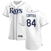 Tampa Bay Tampa Bay Rays #84 John Curtiss Men's Nike White Home 2020 Authentic Player MLB Jersey