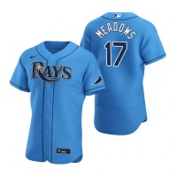 Tampa Bay Tampa Bay Rays #17 Austin Meadows Men's Nike Light Blue Alternate 2020 Authentic Player MLB Jersey