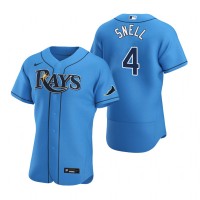 Tampa Bay Tampa Bay Rays #4 Blake Snell Men's Nike Light Blue Alternate 2020 Authentic Player MLB Jersey