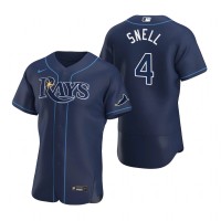 Tampa Bay Tampa Bay Rays #4 Blake Snell Men's Nike Navy Alternate 2020 Authentic Team MLB Jersey