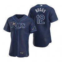 Tampa Bay Tampa Bay Rays #12 Wade Boggs Men's Nike Navy Alternate 2020 Authentic Team MLB Jersey