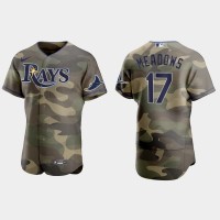 Tampa Bay Tampa Bay Rays #17 Austin Meadows Men's Nike 2021 Armed Forces Day Authentic MLB Jersey -Camo