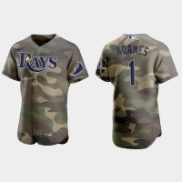 Tampa Bay Tampa Bay Rays #1 Willy Adames Men's Nike 2021 Armed Forces Day Authentic MLB Jersey -Camo