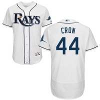 Tampa Bay Rays #44 CJ Cron White Flexbase Authentic Collection Stitched MLB Jersey