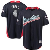Tampa Bay Rays #4 Blake Snell Navy Blue 2018 All-Star American League Stitched MLB Jersey