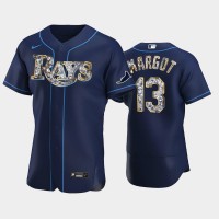 Tampa Bay Tampa Bay Rays #13 Manuel Margot Men's Nike Diamond Edition MLB Jersey - Navy