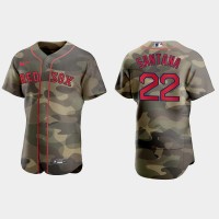 Boston Boston Red Sox #22 Danny Santana Men's Nike 2021 Armed Forces Day Authentic MLB Jersey -Camo