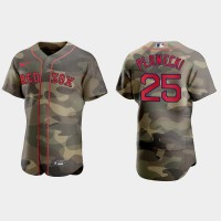 Boston Boston Red Sox #25 Kevin Plawecki Men's Nike 2021 Armed Forces Day Authentic MLB Jersey -Camo