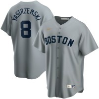 Boston Boston Red Sox #8 Carl Yastrzemski Nike Road Cooperstown Collection Player MLB Jersey Gray