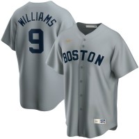 Boston Boston Red Sox #9 Ted Williams Nike Road Cooperstown Collection Player MLB Jersey Gray
