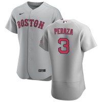Boston Boston Red Sox #3 Jose Peraza Men's Nike Gray Road 2020 Authentic Team MLB Jersey